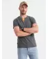 Pánske tričko OMBRE OM-TSCT-0155 Tmavo šedá