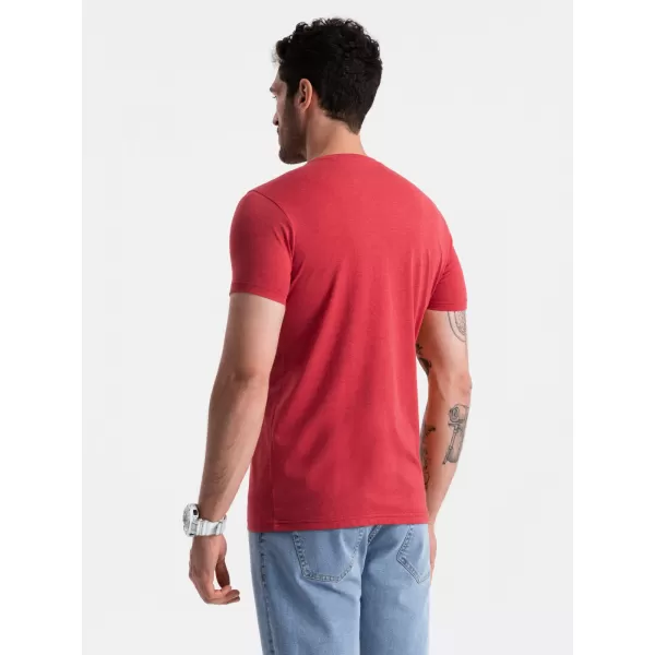  Pánske tričko OMBRE om-tsbs-0145 Red Melange 