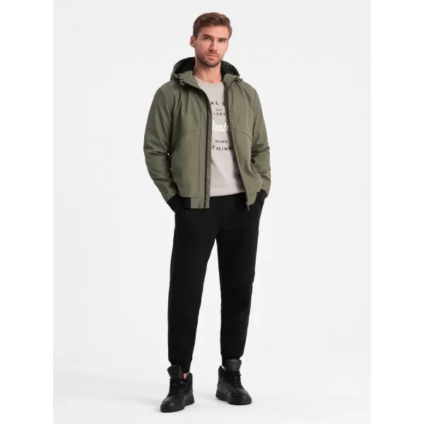  Pánska OMBRE om-janp-0149 Olive bunda 
