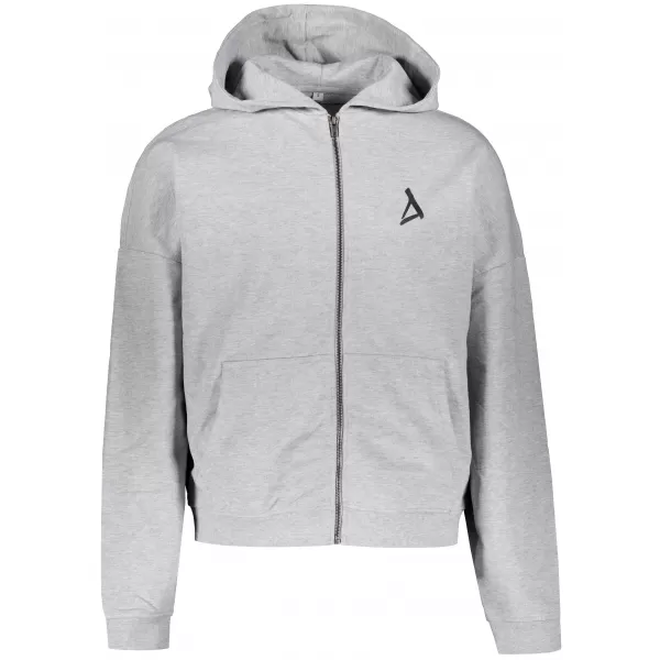  Pánska mikina na zips z 90. rokov ALTISPORT BYB/ALM002BY254 TMAVOSIVÝ MELÍR 