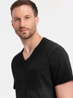Pánske tričko OMBRE OM-TSCT-22SS-002 ČIERNA