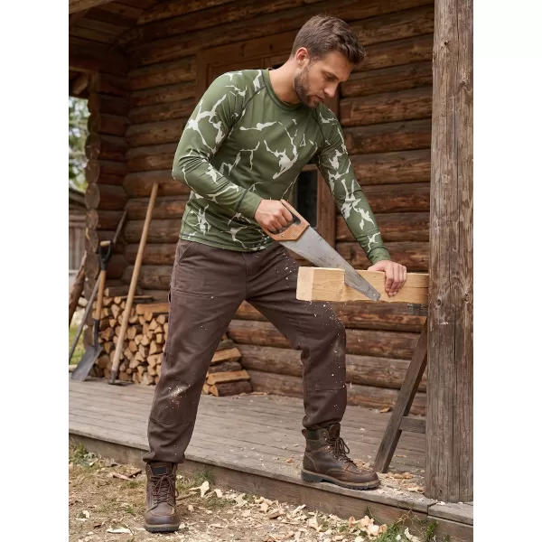  Prémiové pánske funkčné termo tričko s dlhým rukávom ALTISPORT VOJ/ALM052TER01 KAKI 