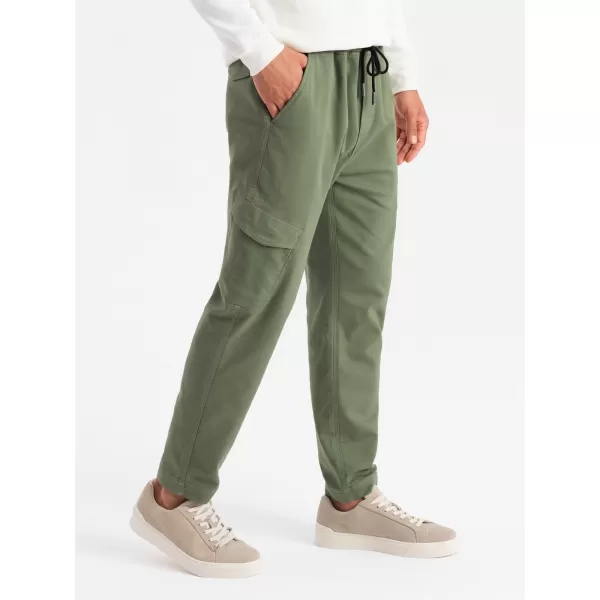  Pánske nohavice OMBRE om-pajo-0199 Olive 