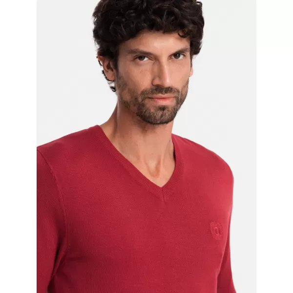  Pánsky sveter OMBRE om-swbs-0107 červená 