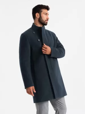 Pánsky kabát OMBRE om-cowc-0120 Navy BLUE