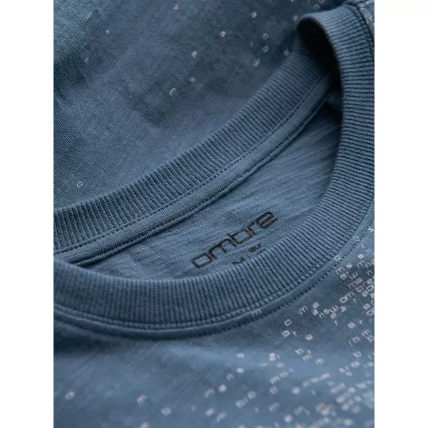  Pánske tričko OMBRE OM-TSFP-0179 Blue Denim 
