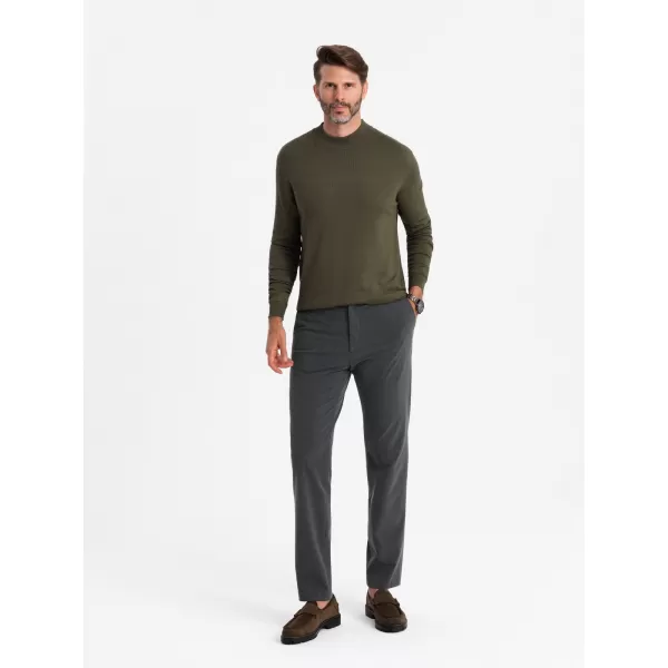  Pánsky sveter OMBRE OM-SWTN-0100 KAKI 