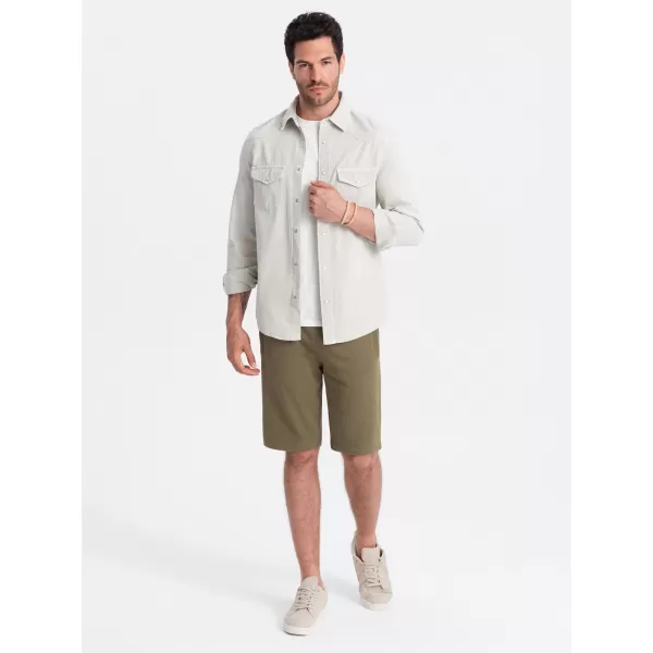  Pánske šortky OMBRE om-srbs-0149 Olive 