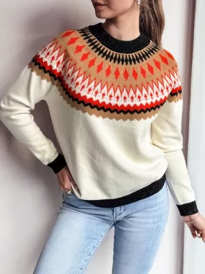 Dámsky sveter dstreet rubíj glow BEIGE