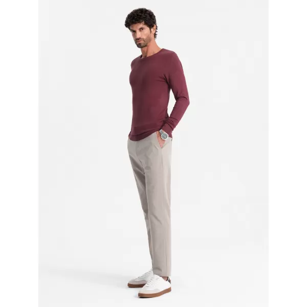  Pánsky sveter OMBRE om-swbs-0106 Burgundsko 