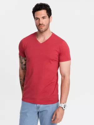 Pánske tričko OMBRE om-tsbs-0145 Red Melange