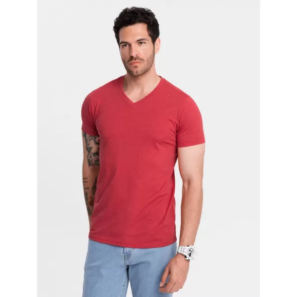  Pánske tričko OMBRE om-tsbs-0145 Red Melange 