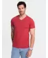 Pánske tričko OMBRE om-tsbs-0145 Red Melange