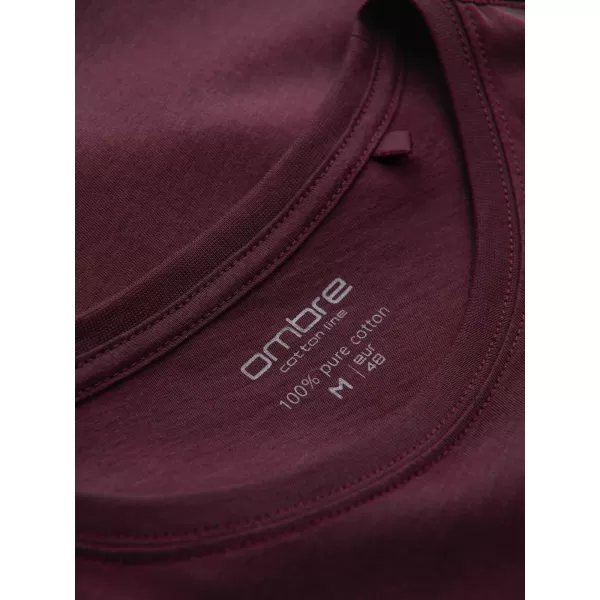  Pánske tričko OMBRE om-tsbs-0146 gaštan 