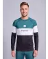 Prémiové pánske funkčné termo tričko s dlhým rukávom ALTISPORT VOJ/ALM051TER01 PETROLEJ/ČIERNA