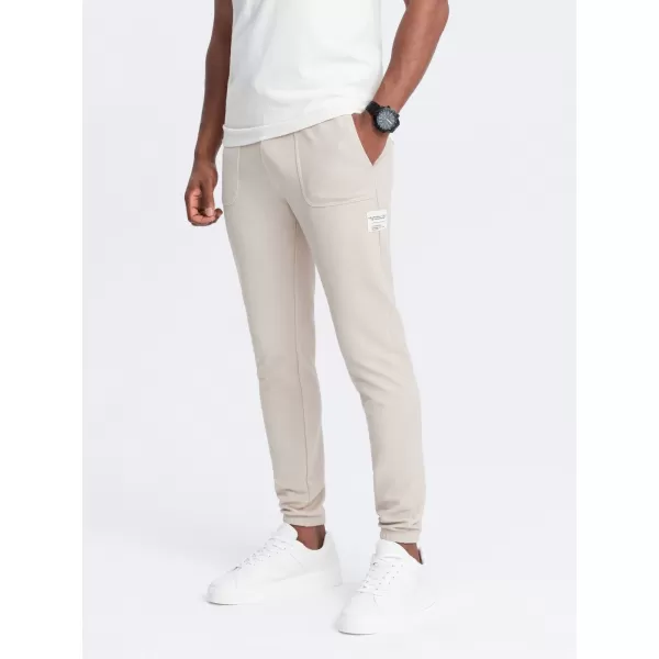  Pánske tepláky OMBRE Om-Pask-0211 Light BEIGE 