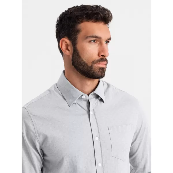  Pánska košeľa OMBRE om-shcs-0174 šedá 