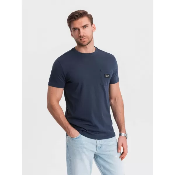  Pánske tričko OMBRE om-tsct-0109 NAVY BLUE 