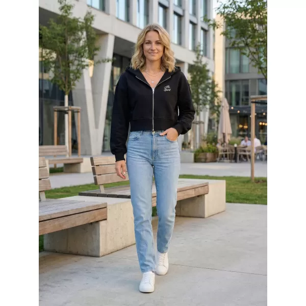 Dámska krátka oversized mikina ALTISPORT BYB/ALW056BY237 ČIERNA 