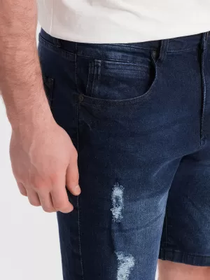 Pánske šortky OMBRE om-srds-0146 tmavo modrá