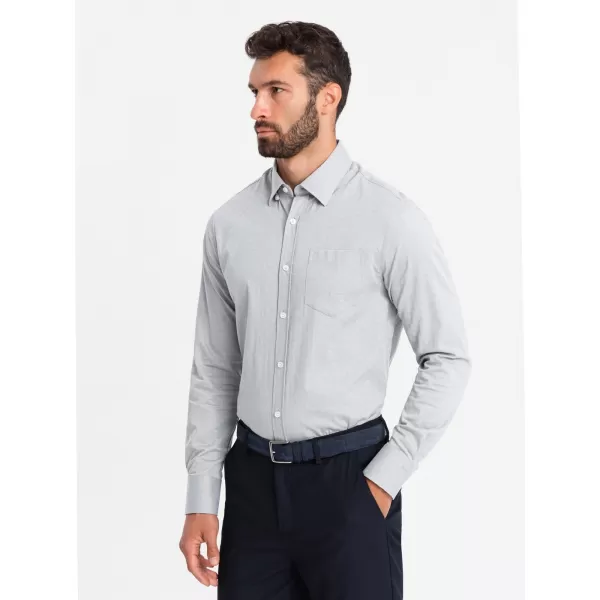  Pánska košeľa OMBRE om-shcs-0174 šedá 