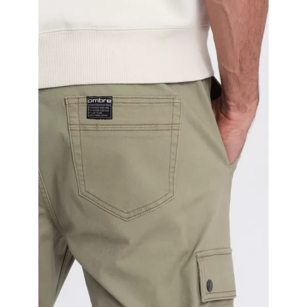  Pánske nohavice OMBRE om-pajo-0125 khaki 