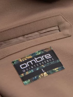Pánska bunda OMBRE om-blzb-0127 tmavá béžová