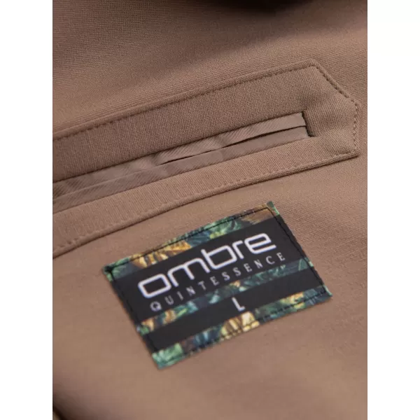  Pánska bunda OMBRE om-blzb-0127 tmavá béžová 
