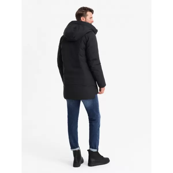  Pánska bunda OMBRE om-jalj-0202 čierna 