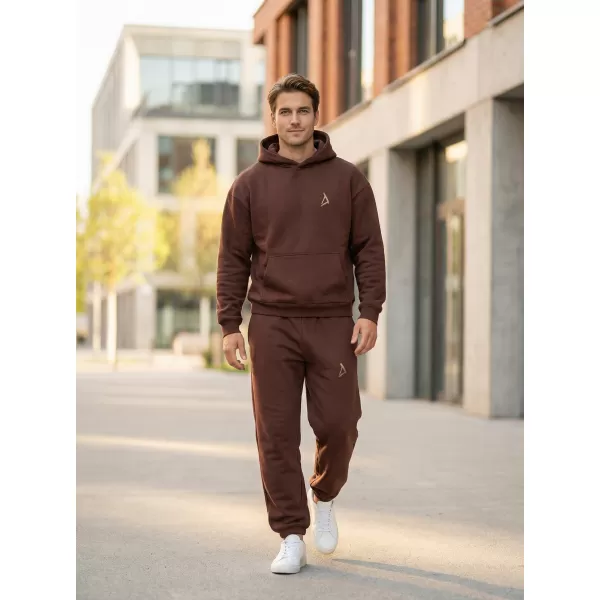  Pánska mikina ALTISPORT BYB/ALM002BY284 ČOKOLÁDOVO HNEDÁ 