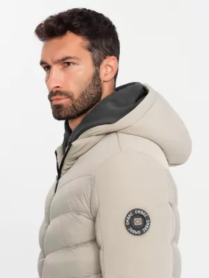 Pánska bunda OMBRE OM-JALP-0172 BEHAŤ