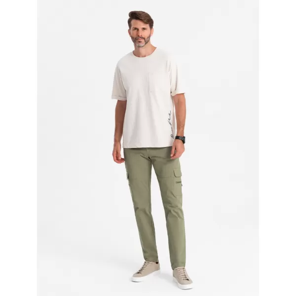  Pánske nohavice OMBRE om-pacg-0204 Olive 