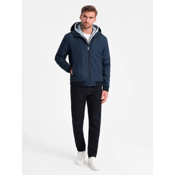  Pánska bunda OMBRE om-janp-0149 NAVY MRUE 