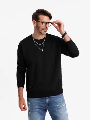 Mužská mikina OMBRE om-ssnz-0164 čierna