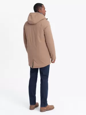 Pánska bunda OMBRE om-jalj-0181 béžová
