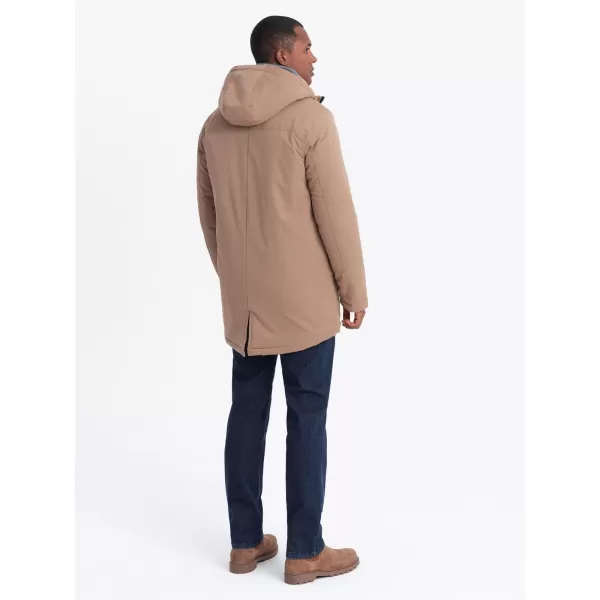  Pánska bunda OMBRE om-jalj-0181 béžová 