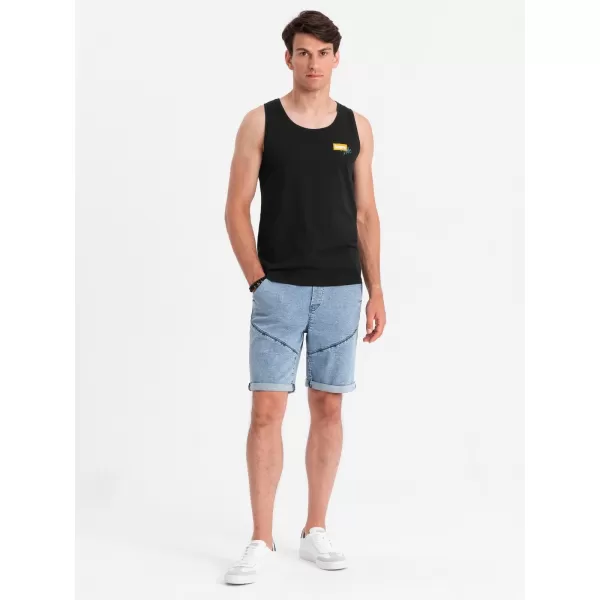  Pánske tielko OMBRE OM-TSTT-0191 BLACK 