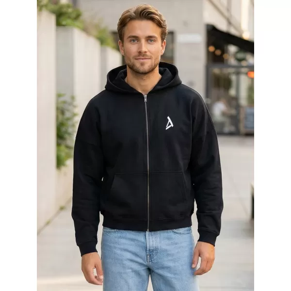  Pánska mikina na zips z 90. rokov ALTISPORT BYB/ALM002BY254 ČIERNA 