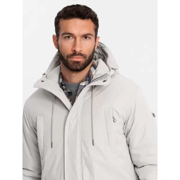  Pánska bunda OMBRE om-jalj-0166 krém 