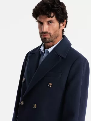 Pánsky kabát OMBRE Om-Cowc-0109 Indigo