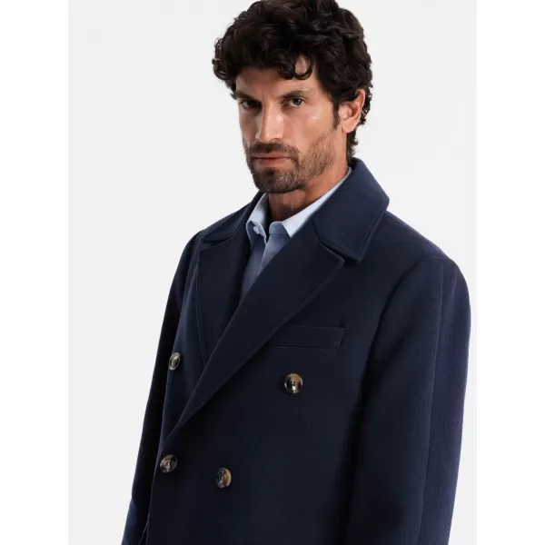  Pánsky kabát OMBRE Om-Cowc-0109 Indigo 