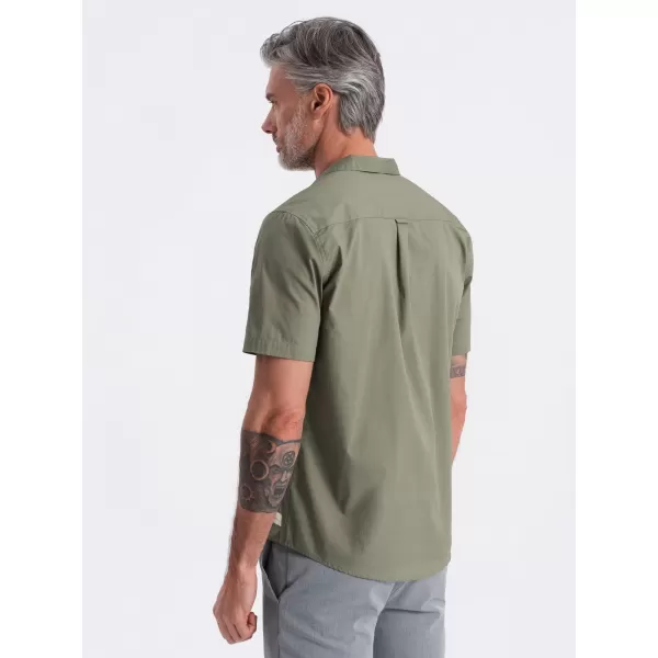  Pánska košeľa OMBRE om-shss-0168 khaki 