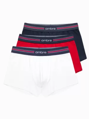 Pánske šortky OMBRE om-unbo-0109 3 balenie mix biele