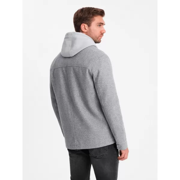  Pánska OMBRE om-janp-0199 šedá bunda 