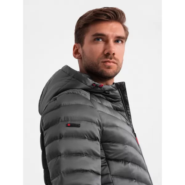 Pánska bunda OMBRE om-jalp-0180 grafit 