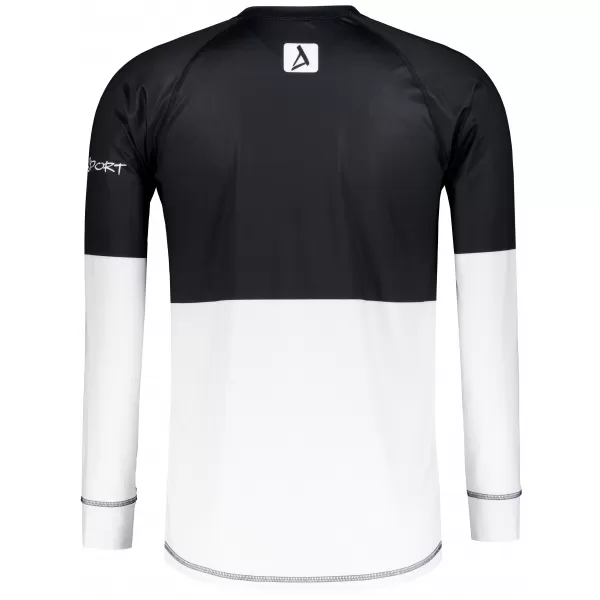  Prémiové pánske funkčné termo tričko s dlhým rukávom ALTISPORT VOJ/ALM051TER01 ČIERNOBIELY 