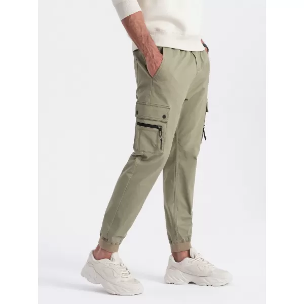  Pánske nohavice OMBRE om-pajo-0125 khaki 