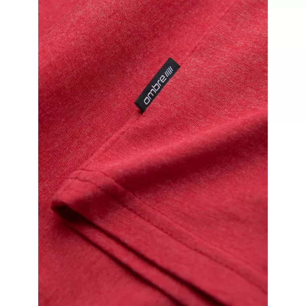  Pánske tričko OMBRE om-tsbs-0145 Red Melange 