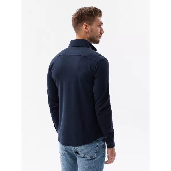  Pánska košeľa OMBRE om-shcs-0177 Navy modrá 