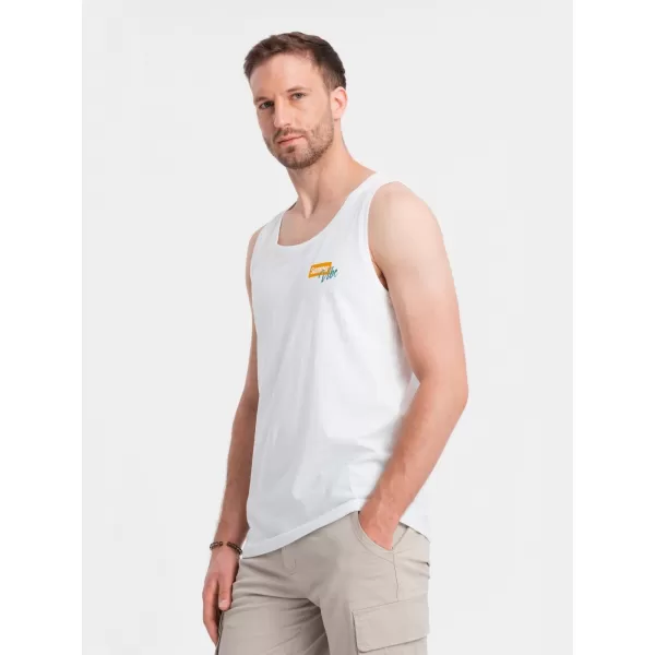  Pánske tielko OMBRE OM-TSTT-0191 WHITE 